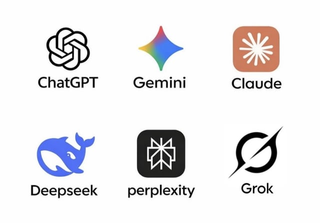 AI search platforms covered by AVR Web Consulting's AI SEO services: ChatGPT, Gemini, Claude, DeepSeek, Perplexity and Grok